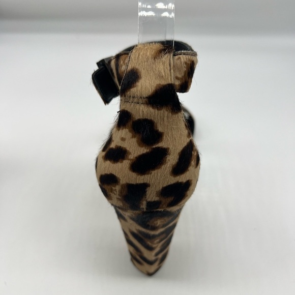 Diane Von Furstenberg - Chain-link Leopard Ankle Strap Open Toe High Heels SZ 11 - Picture 14 of 16